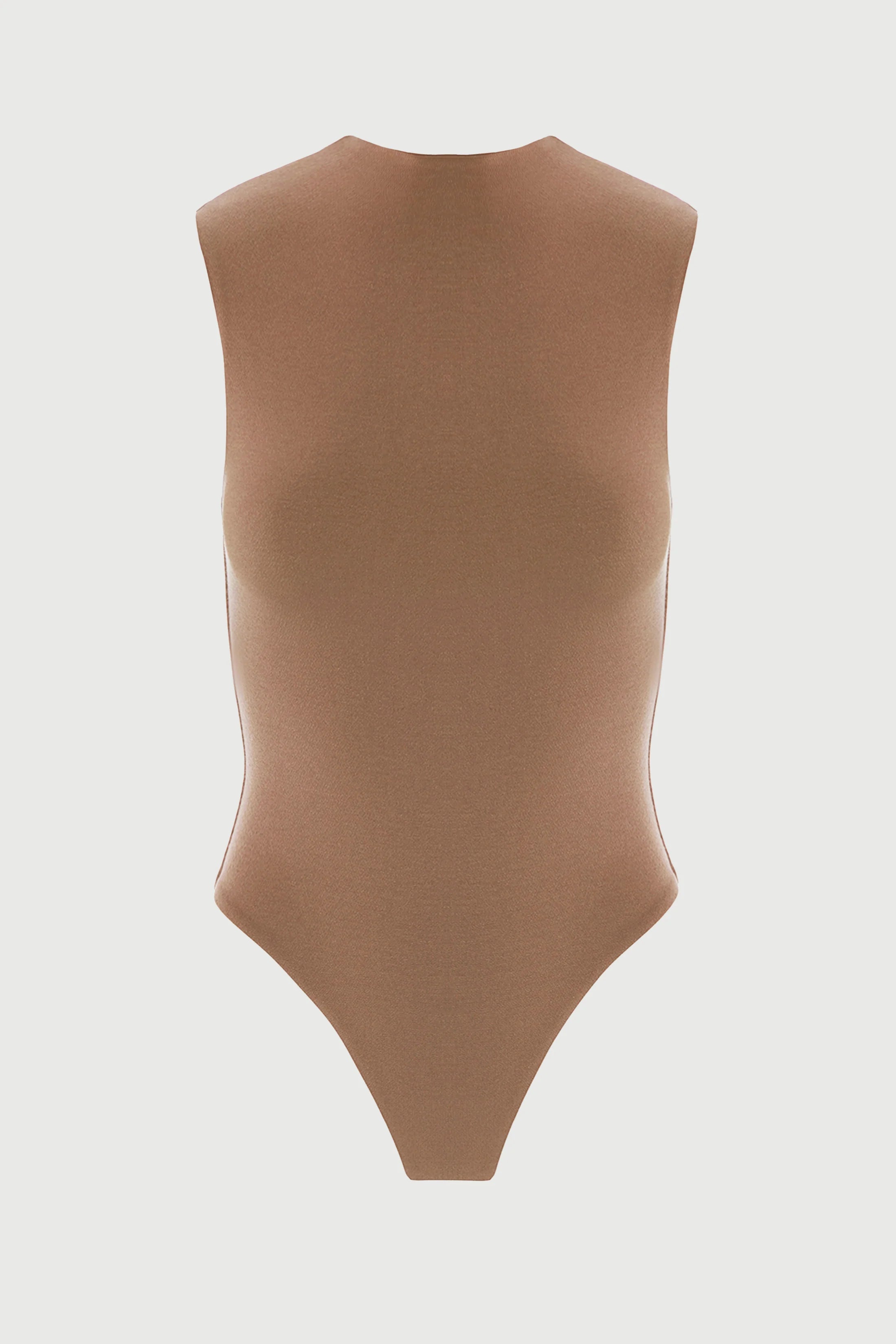 The Sculpt Ivory High Neck Sleeveless Bodysuit