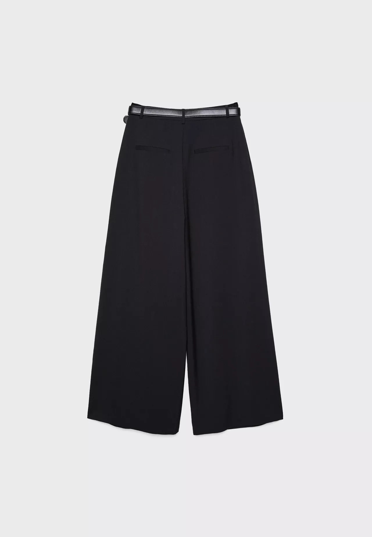 Maxi Dart Black Pleated Pants