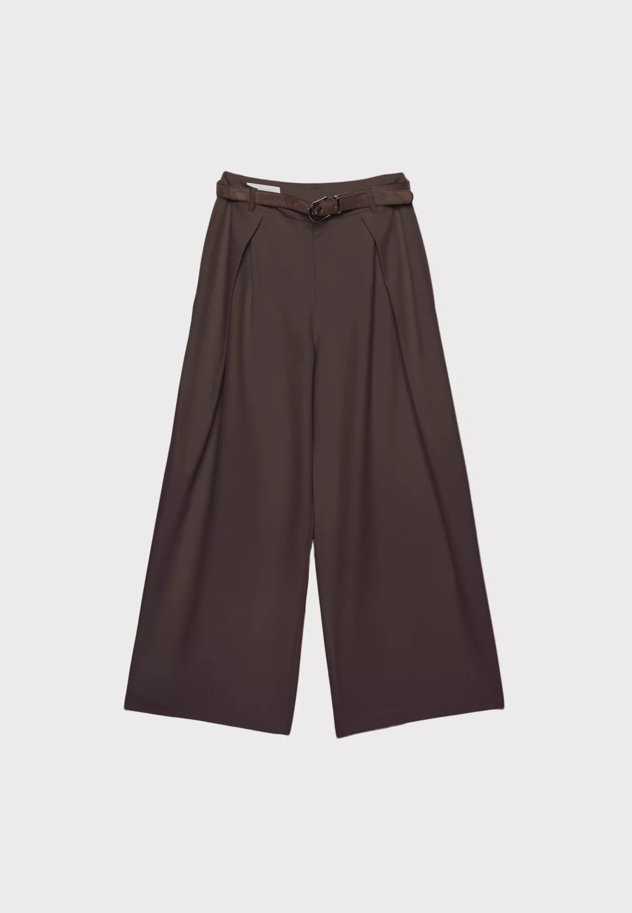 Maxi Dart Dark Brown Pleated Pants