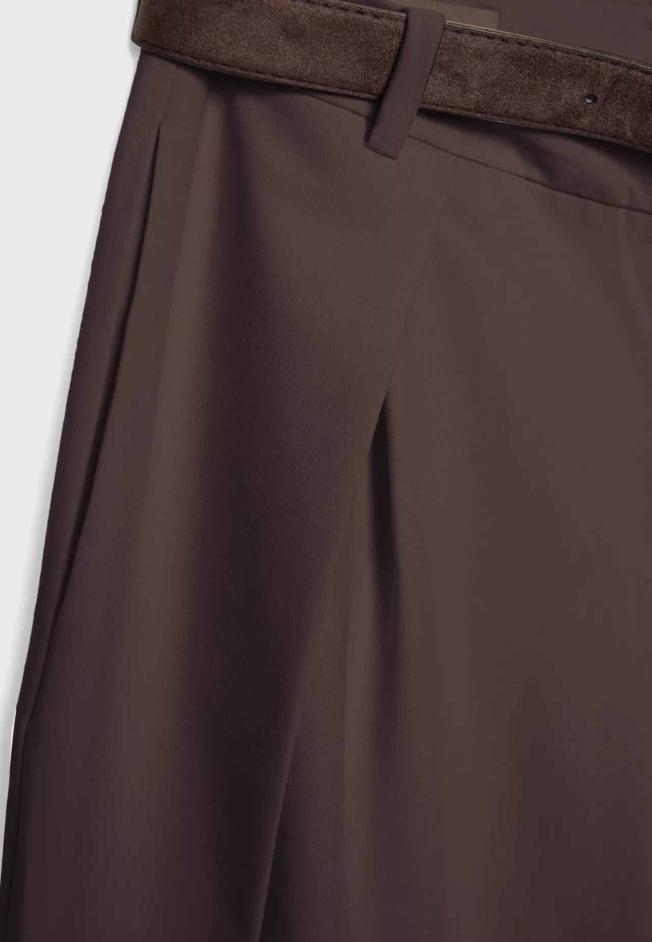 Maxi Dart Dark Brown Pleated Pants