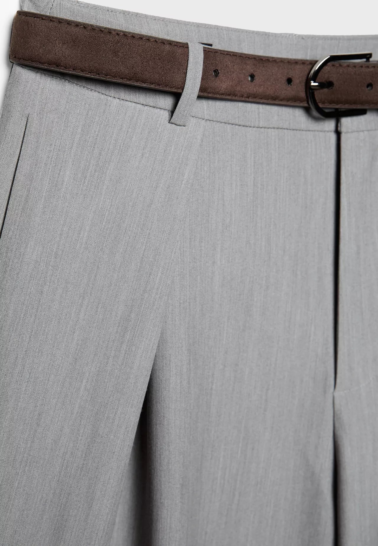 Maxi Dart Gray Pleated Pants