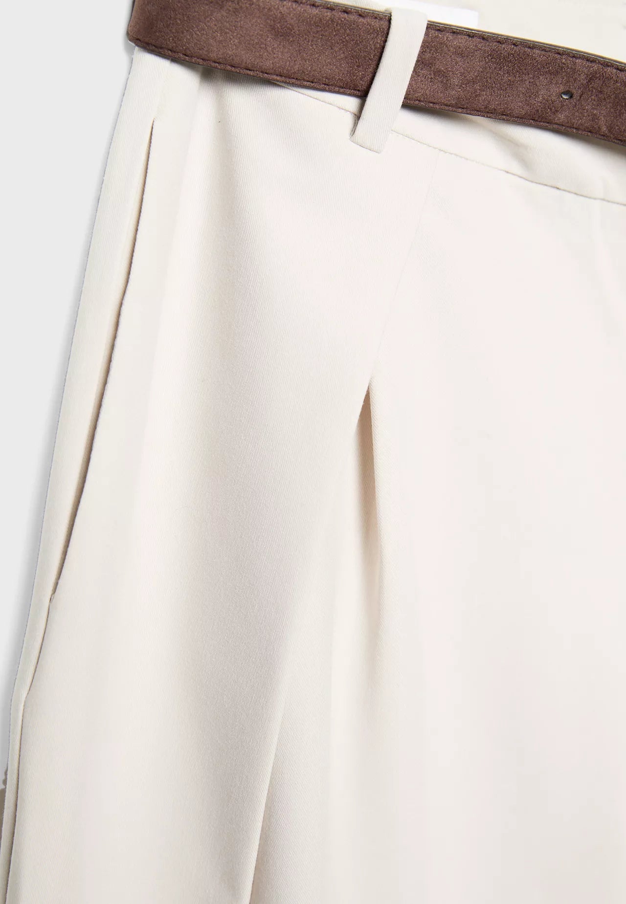 Maxi Dart Beige Pleated Pants