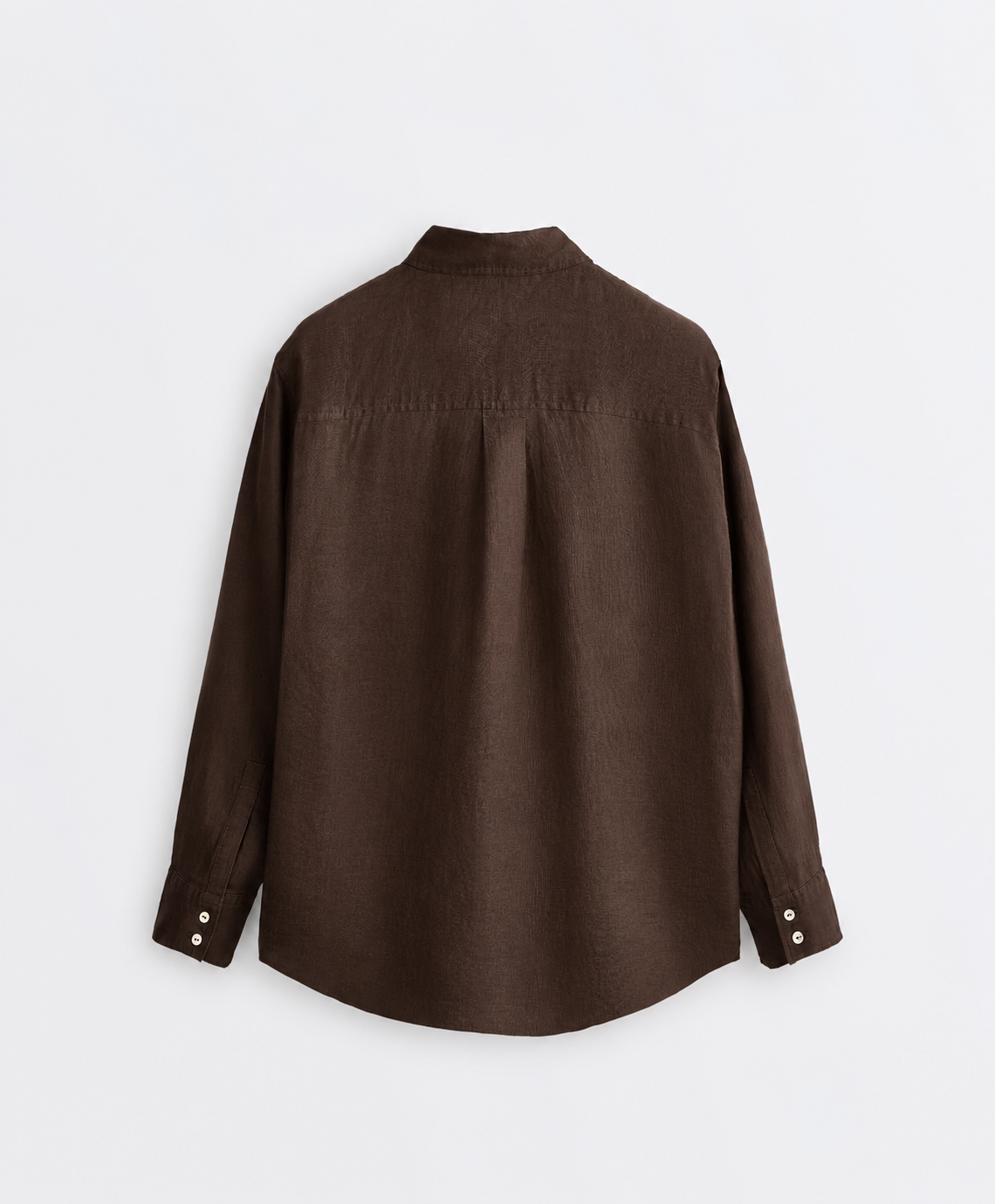 Oversized Brown Linen Shirt