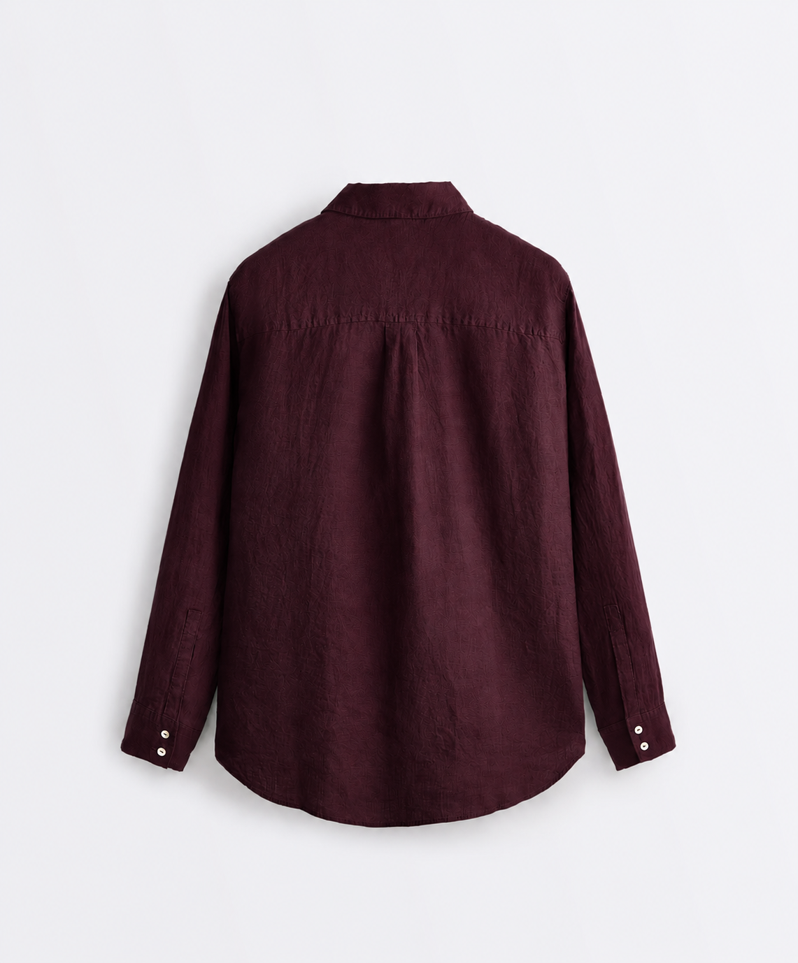 Oversized Burgundy Linen Shirt