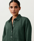 Oversized Green Linen Shirt