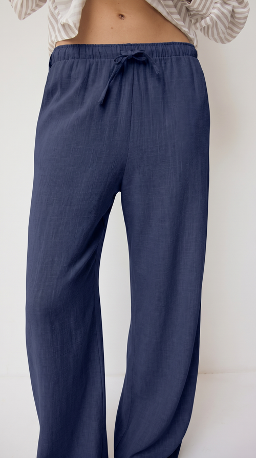 Ease Linen Straight-Leg Trouser
