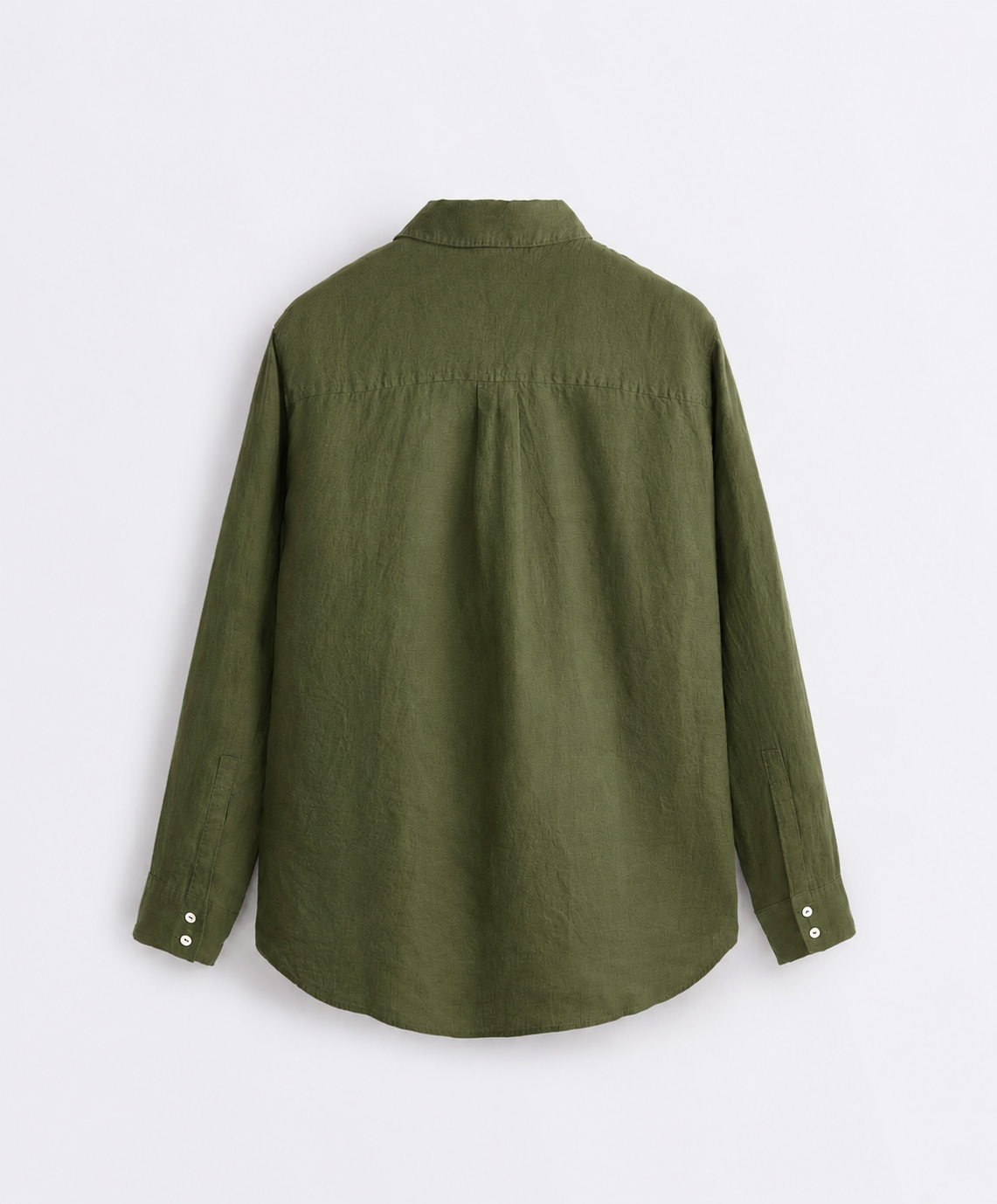Oversized Olive Linen Shirt