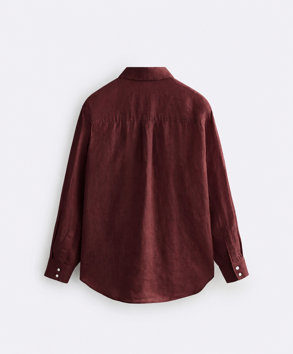 Oversized Orange Red Linen Shirt