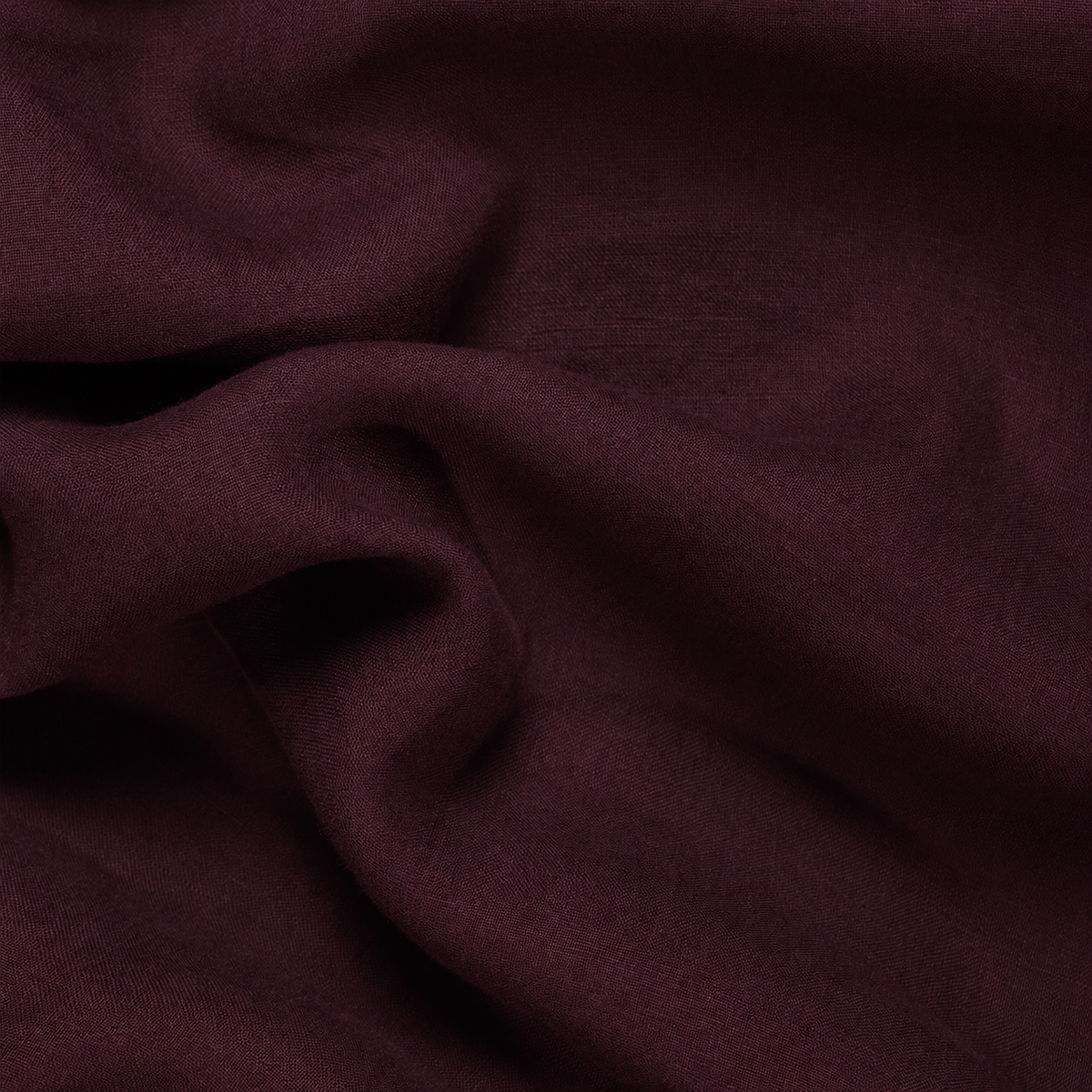 Women's burgundy oversized linen shirt with button front and dropped shoulders by STATE OF HER