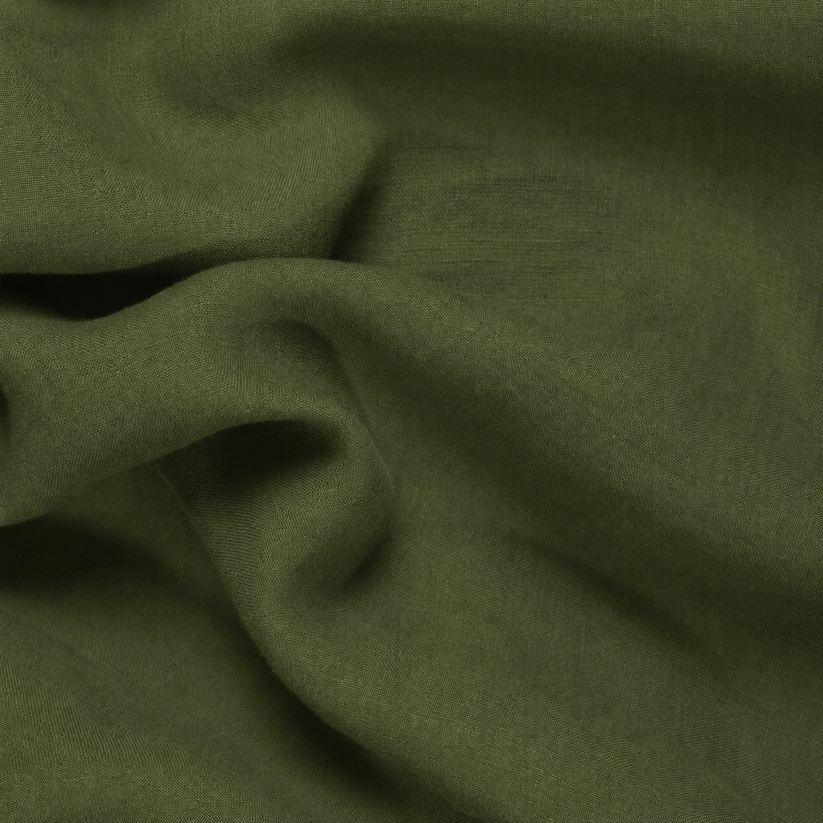 Women's olive oversized linen shirt with button front and dropped shoulders by STATE OF HER